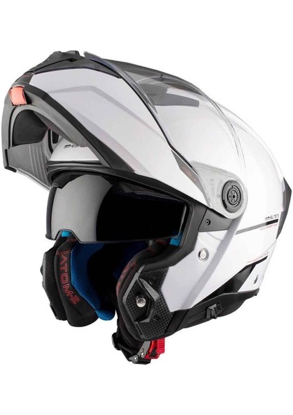 Atom 2 Sv Solid A0 Parlak Çene Açılır Kask