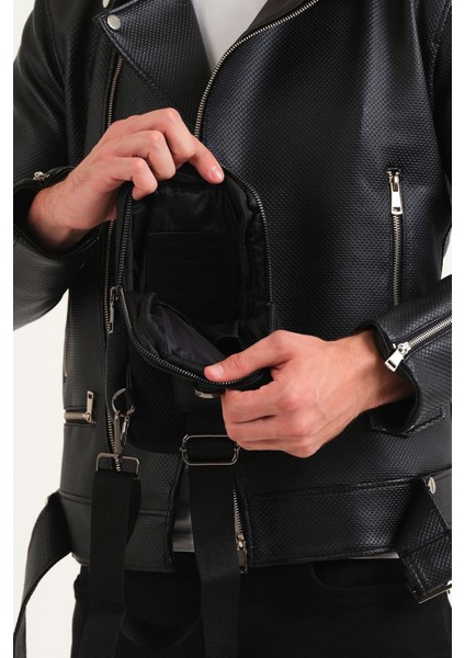 Şık ve Kullanışlı Deri Çapraz Omuz ve Göğüs Askılı Çanta, Zarif Tasarım. fırsatları