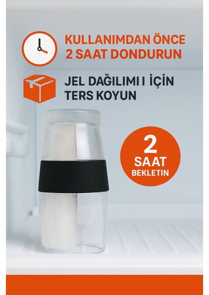 Buzz Bardak – 470 ml Aktif Jel Soğutmalı Cam Bardak | Silikon Tutuş Bantlı Siyah indirimleri