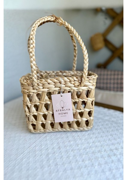 Şık Bej Hasır Çanta, Özel Tasarım Kadın Çantası