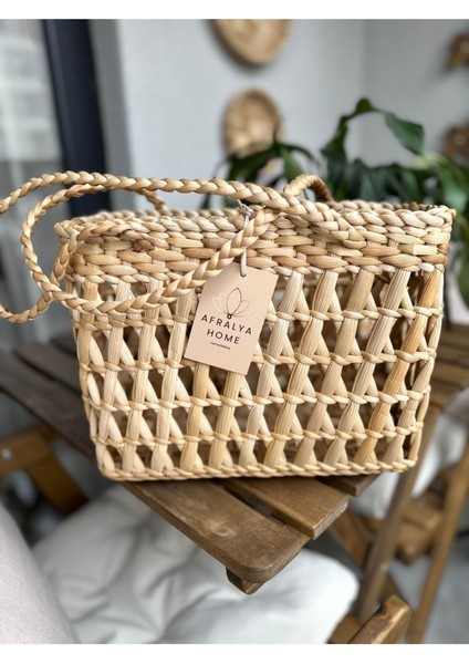 Şık Bej Hasır Çanta, Özel Tasarım Kadın Çantası