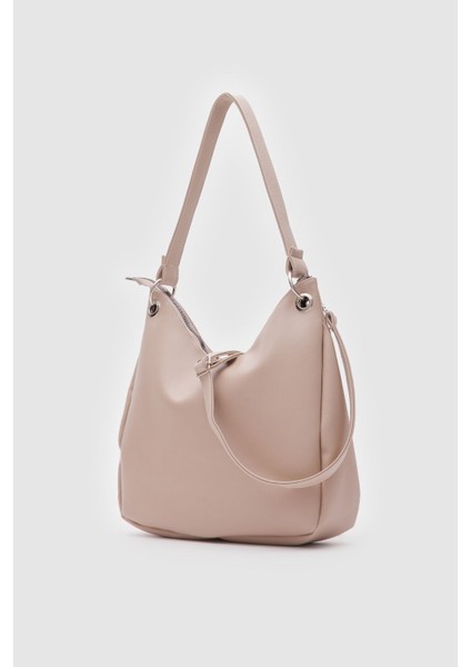 Şık Bej Oval Omuz Çantası, Günlük Kullanım Için Zarif ve Hafif Tasarım fiyatları