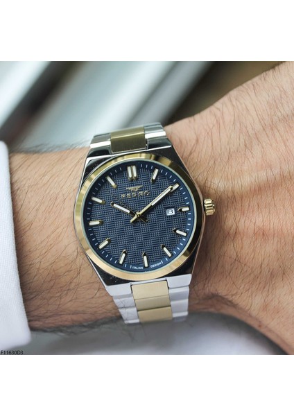 F11630D3 Çelik Kordonlu Erkek Kol Saati