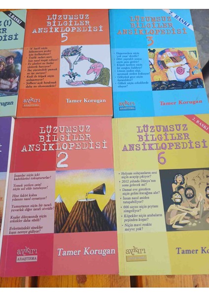 Lüzumsuz Bılgıler Ansiklopedisi Tamer Korugan. 1-6 Takım Toplamda 6 Adet Kitap 2002 Basim Bazi Sayfalarda Alti Cizili Satirlar Var Harici Cok Temiz Durumdadir fırsatları