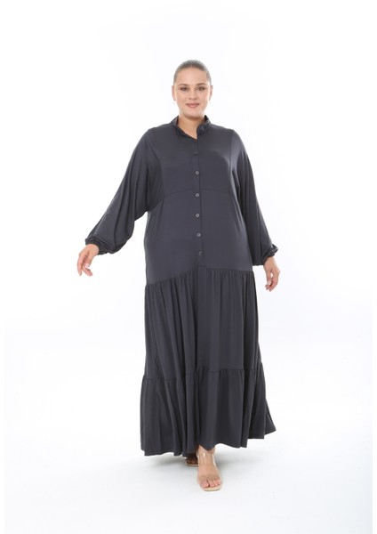 Kadın Likralı Viskon Büyük Beden Elbise indirimleri