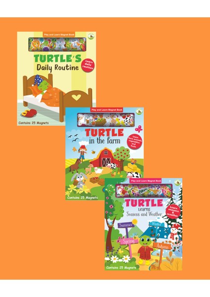 Play And Learn Magnet Book Serisi 3'lü (Daily Routine - Farm- Seasons & Weather)