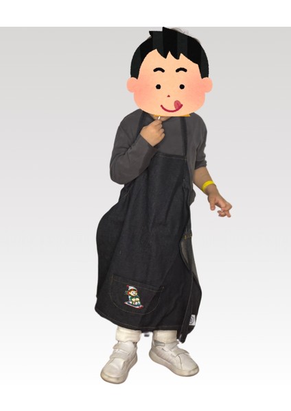 Dayanıklı Figürlü Denim Çocuk Önlüğü fiyatları