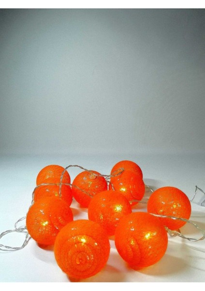 Renkli 10'lu LED Toplar, Dekoratif, 2 Metre, Parlak ve Şık Tasarım