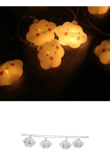 Mor Bulut Dekoratif LED Işık Zinciri - Parti ve Ev Süslemeleri