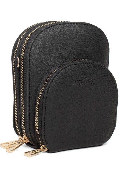 384 Kadın Askılı Çapraz Çanta, Siyah, Şık ve Hafif Tasarım