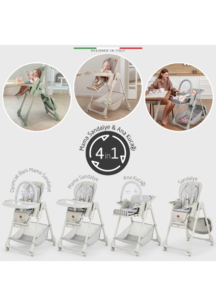 Cibo 2in1 Katlanabilir Bebek Mama Sandalyesi Çift Pedli 0+ Ay Gri fiyatları