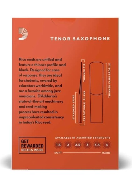 RKA1030 Tenor Saksafon Kamışı 10lu Paket NO 3 fiyatları