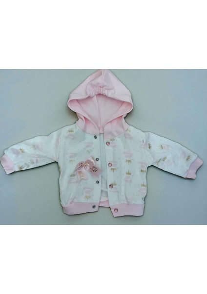 Kız Bebek Kurdelalı %100 Pamuk Kapşonlu Prenses Takımı fiyatları