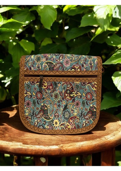 Turkuaz Renkli Kadın Omuz Çantası, Otantik Desenli Şık ve Kullanışlı Tasarım fiyatları