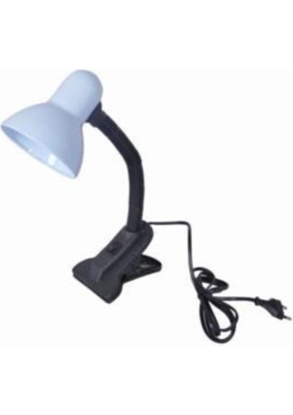 Şık Spiralli Çalışma Öğrenci Masa Lambası, Beyaz