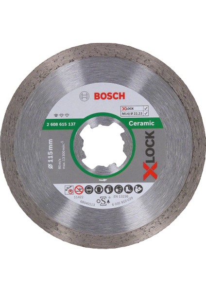 X-LOCK Standard Seri Seramik İçin Elmas Kesme Diski 115 mm