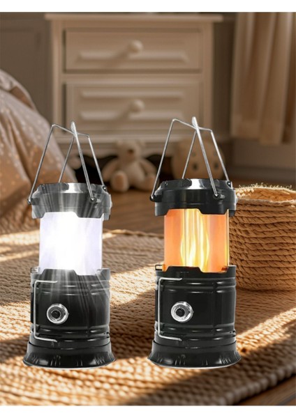 Solar Kamp Lambası ve LED Masa Lambası, Titreşimli Alev Efektiyle Işıklandırma indirimleri
