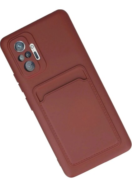 Xiaomi Redmi Note 10 Pro Kılıf Kelvin Kartvizitli Silikon - Bordo modelleri