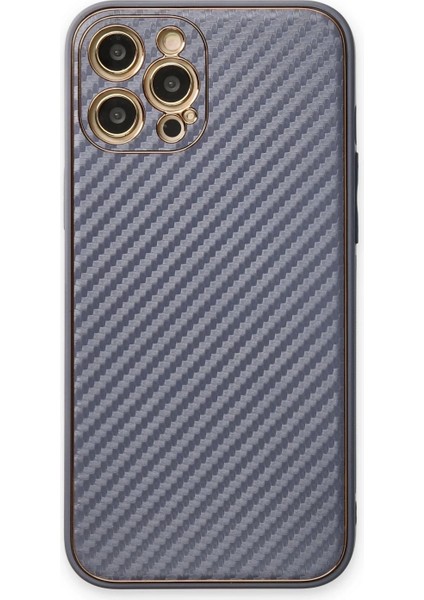 iPhone 12 Pro Kılıf Coco Karbon Silikon - Gri