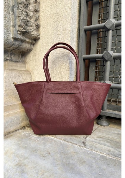 Şık Kadın Omuz Çantası, Kemer Aksesuarı ve Fermuarlı, Jade Bordo Renk Seçeneği fırsatları