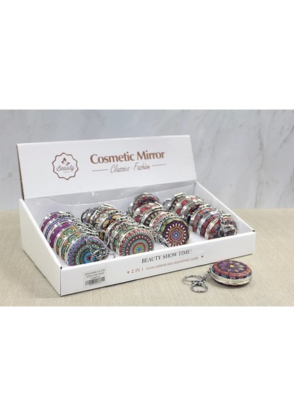 Taşlı El Aynası Anahtarlık ALK3769