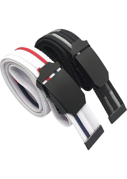 2 Adet Kemer Siyah ve Beyaz Erkek Palaska Tarzı