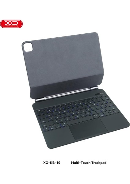 iPad Pro 12 ile Uyumlu (3-4-5-6 Nesil) / iPad Air 6 ile Uyumlu 13'' M2 Kablosuz Bluetooth Klavye 12.9, Touchpad’li, Dijital Ekranlı, Şarj Edilebilir, Türkçe Q, 64 Tuşlu, KB10, Siyah fiyatları