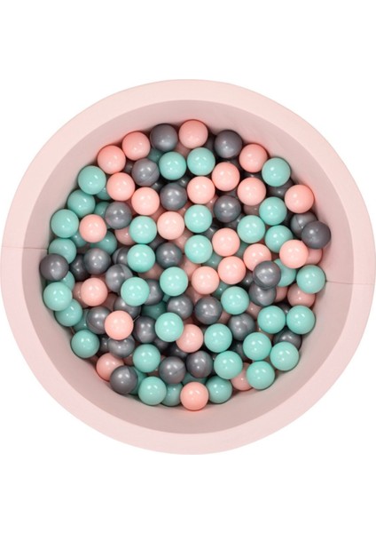 Renkli Pembe ve Gri Sünger Top Havuzu ile Eğlenceli Yaz Aktiviteleri