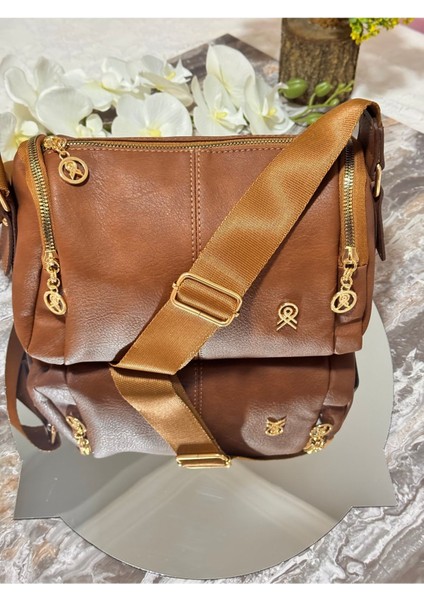 Taba 3 Bölmeli Yumuşak Deri Kol Çantası, Ayarlanabilir ve Şık Tasarım