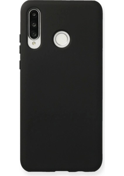 Huawei P30 Lite Kılıf Nano Içi Kadife Silikon - Siyah