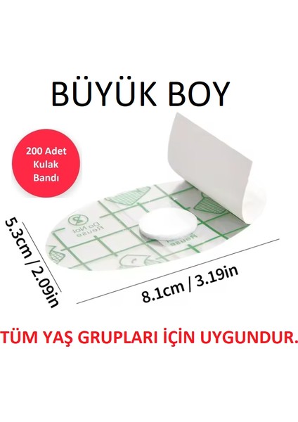 200 Adet Su Geçirmez Yapışkanlı Kulak Koruyucu Tek Kullanımlık Su Geçirmez Bant Yüzme Duş Kuaför Bandı