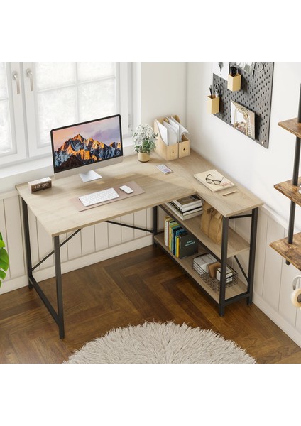 89310 120CM Çalışma Masası Bilgisayar Masası Oyuncu Masası Ders Laptop Lefkas Meşe fırsatları