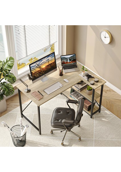 89310 120CM Çalışma Masası Bilgisayar Masası Oyuncu Masası Ders Laptop Lefkas Meşe