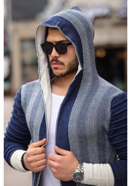 Kolları Desenli Panço Hırka - Indigo indirimleri