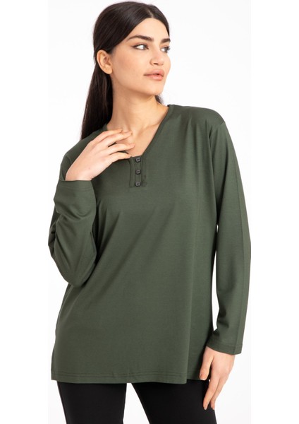 Kadın Orta Yaş ve Üzeri V Yaka Likralı Viskoz Anne Penye Bluz 140 fiyatları