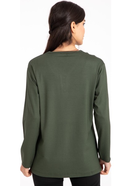 Kadın Orta Yaş ve Üzeri V Yaka Likralı Viskoz Anne Penye Bluz 140 indirimleri