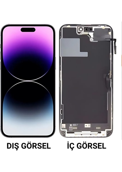 iPhone 14 Uyumlu GX Oled Lcd+Dokunmatik+Çıtalı (Siyah) NT-110186