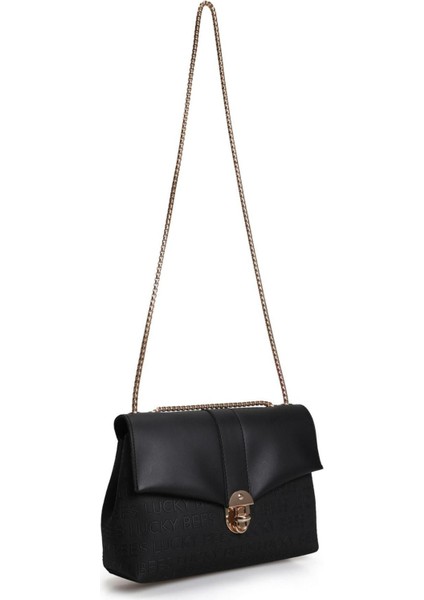 Şık ve Kullanışlı Desenli Kadın El ve Omuz Çantası, Siyah Renk Seçeneğiyle. fırsatları