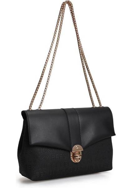 Şık ve Kullanışlı Desenli Kadın El ve Omuz Çantası, Siyah Renk Seçeneğiyle. indirimleri