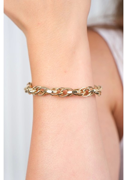 14 Ayar Altın Halka Zincir Bileklik 552 modelleri