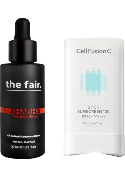 The Fair the fair. Ahabha Peeling Asit ve Stick Güneş Kremi Set fırsatları