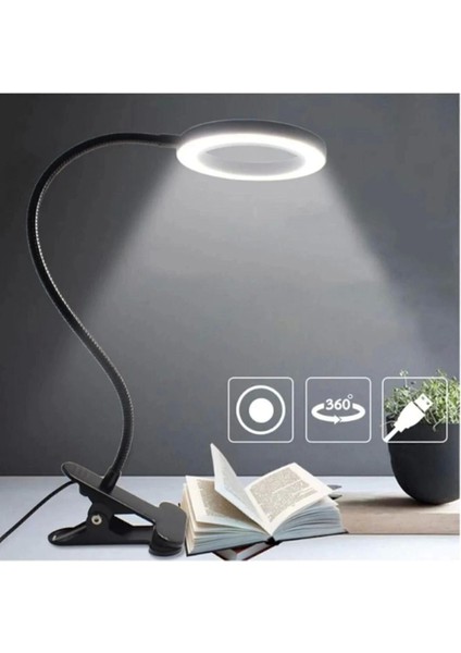 Mandallı Çok Renkli LED Çalışma ve Okuma Işığı, Ayarlanabilir Masa Lambası, Telefon Tutucu modelleri