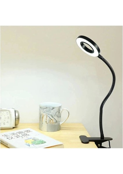 Mandallı Çok Renkli LED Çalışma ve Okuma Işığı, Ayarlanabilir Masa Lambası, Telefon Tutucu indirimleri