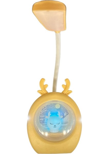 Sevimli Geyik Figürlü Çocuk Masa Gece Lambası, Sarı Renk, Şık ve Eğlenceli Tasarım modelleri