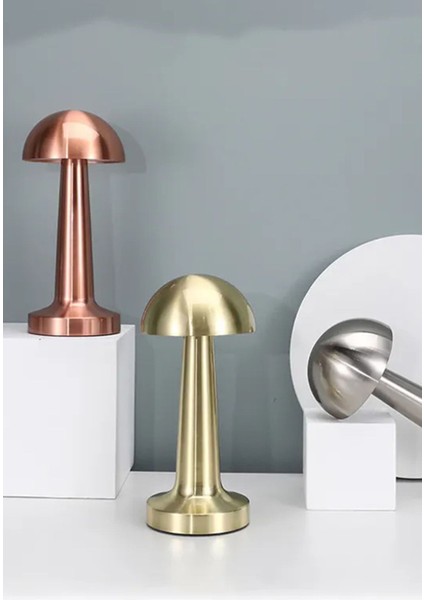 Şarjlı Dokunmatik Mantar Başlı Masa Lambası, Şık ve Kullanışlı Gece Işığı