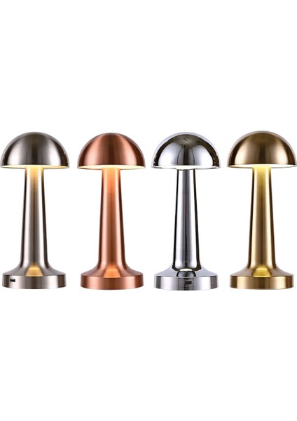 Şarjlı Dokunmatik Mantar Başlı Masa Lambası, Şık ve Kullanışlı Gece Işığı