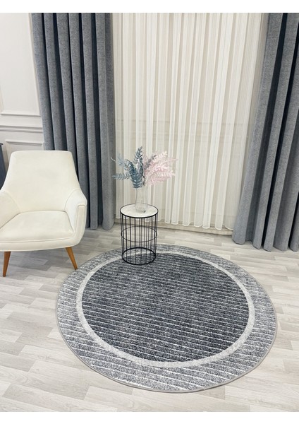 Gri Renk Iskandinav Tarzı Kaymaz Taban Sisal Görünüm Daire Halı fiyatları