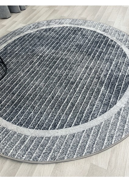 Gri Renk Iskandinav Tarzı Kaymaz Taban Sisal Görünüm Daire Halı indirimleri
