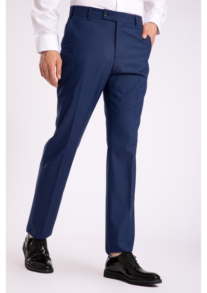 Erkek Kumaş Pantolon 1440-İNDIGO Mavi fiyatları