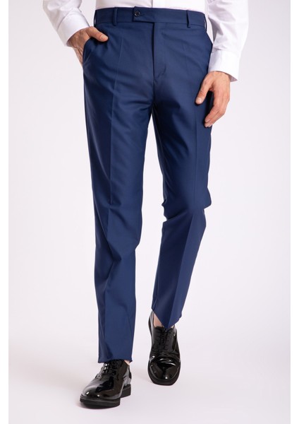 Erkek Kumaş Pantolon 1440-İNDIGO Mavi modelleri